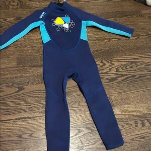 Lavatone boys blueFull Wetsuit - 2mm Neoprene UV50+ Back Zip sz 5-6